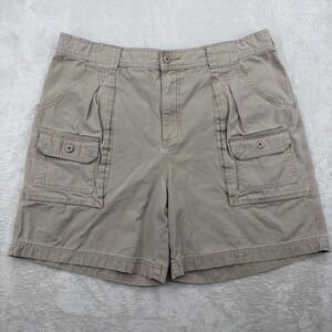Cabela's Khaki Outdoor Hiking Cargo Shorts Men's Size 36 Regular Safari Canvas